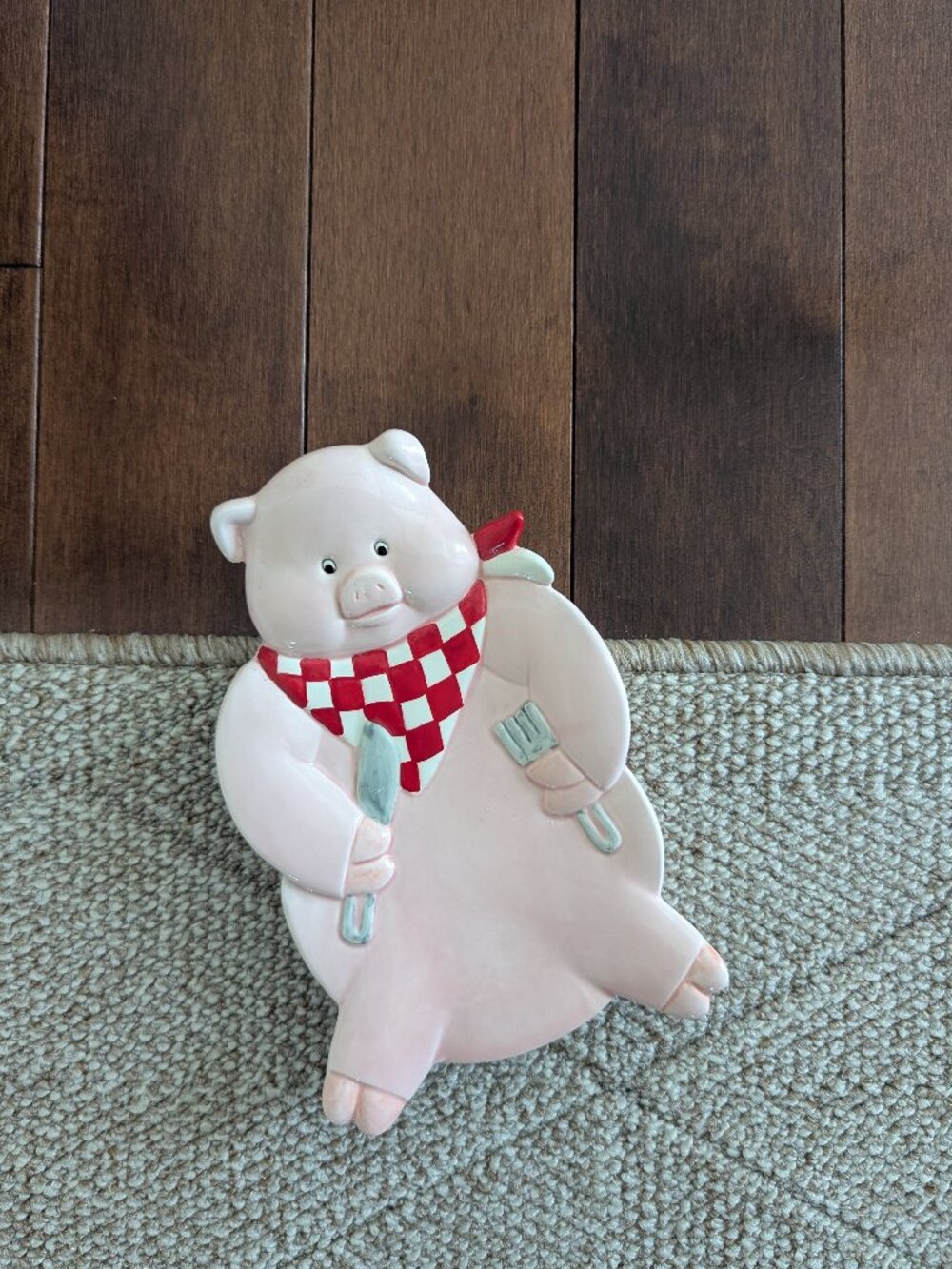 FARMHOUSE PIG VINTAGE CERAMIC SPOON REST